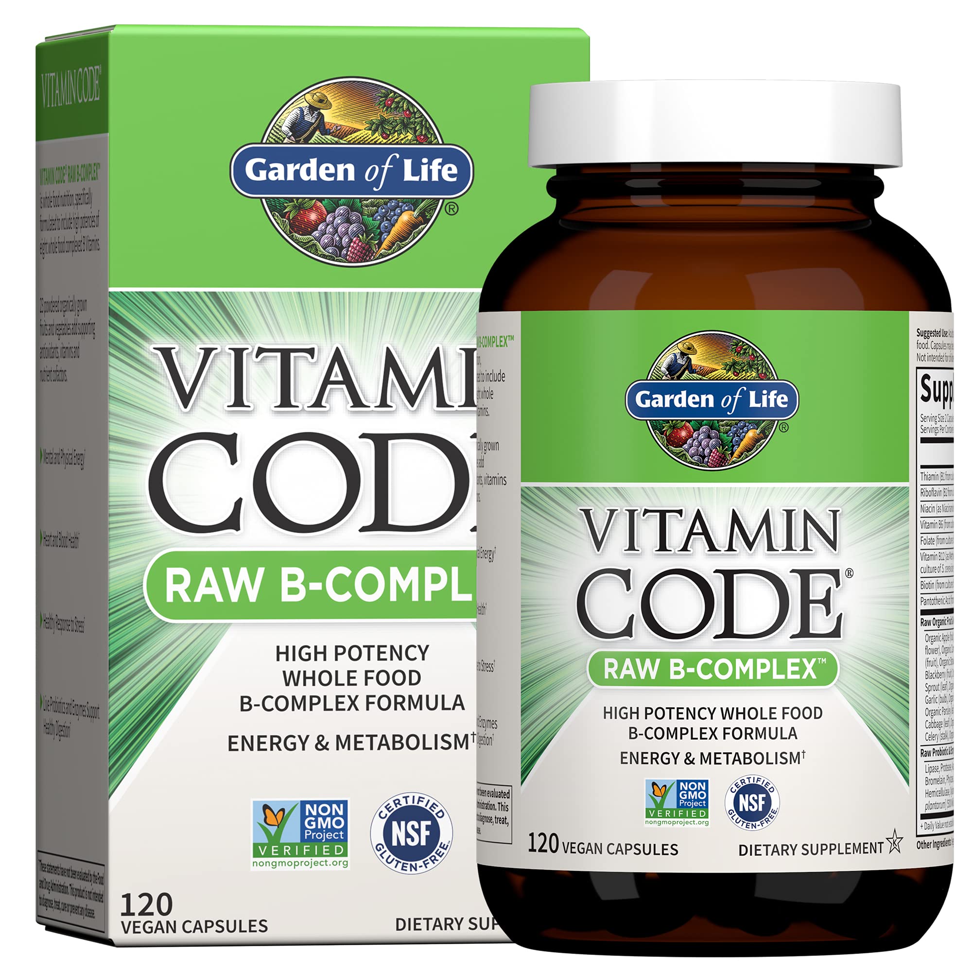 Garden of Life Vitamin B Complex - High Potency B Vitamins


