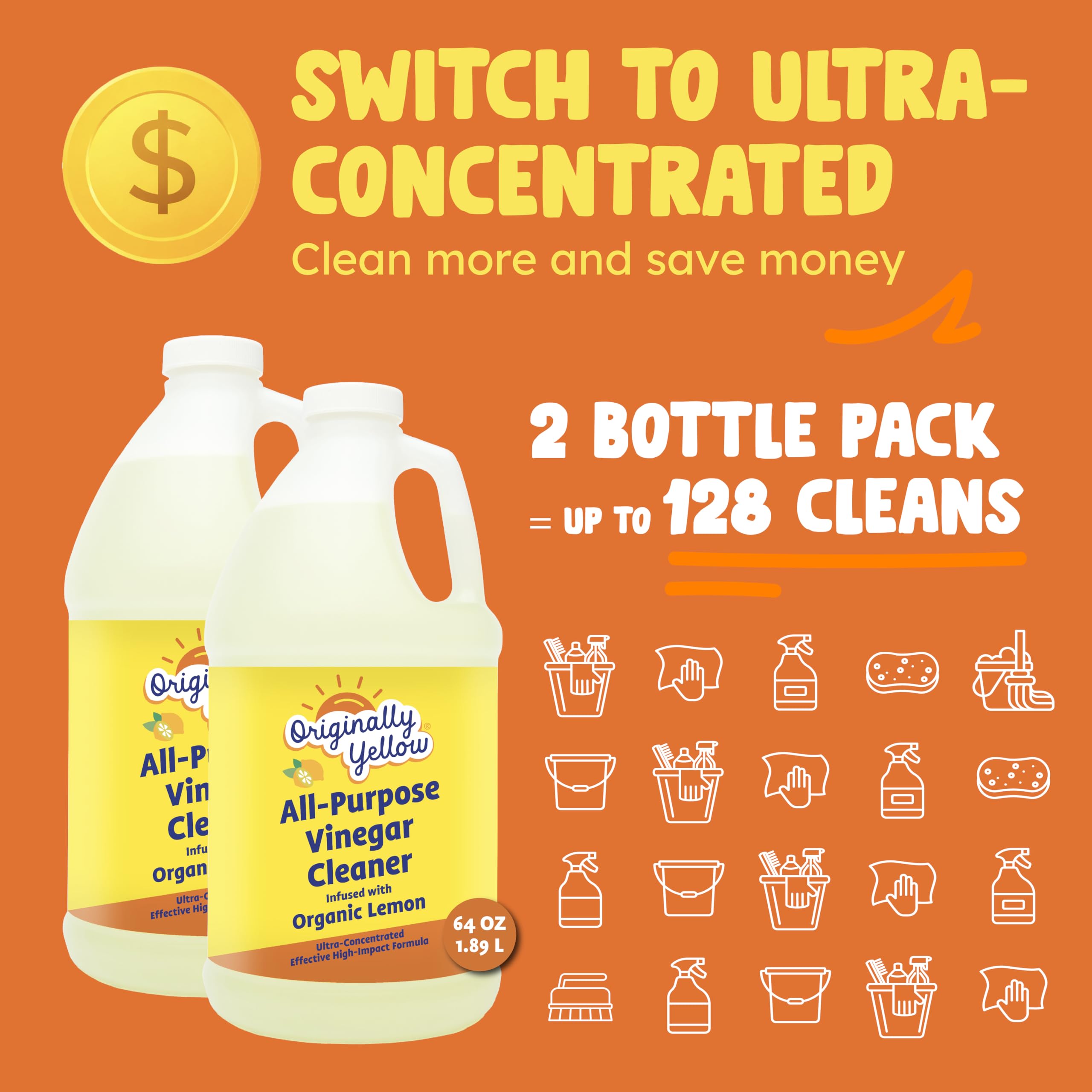 Originally Yellow Cleaning Vinegar - All-Purpose Cleaner

