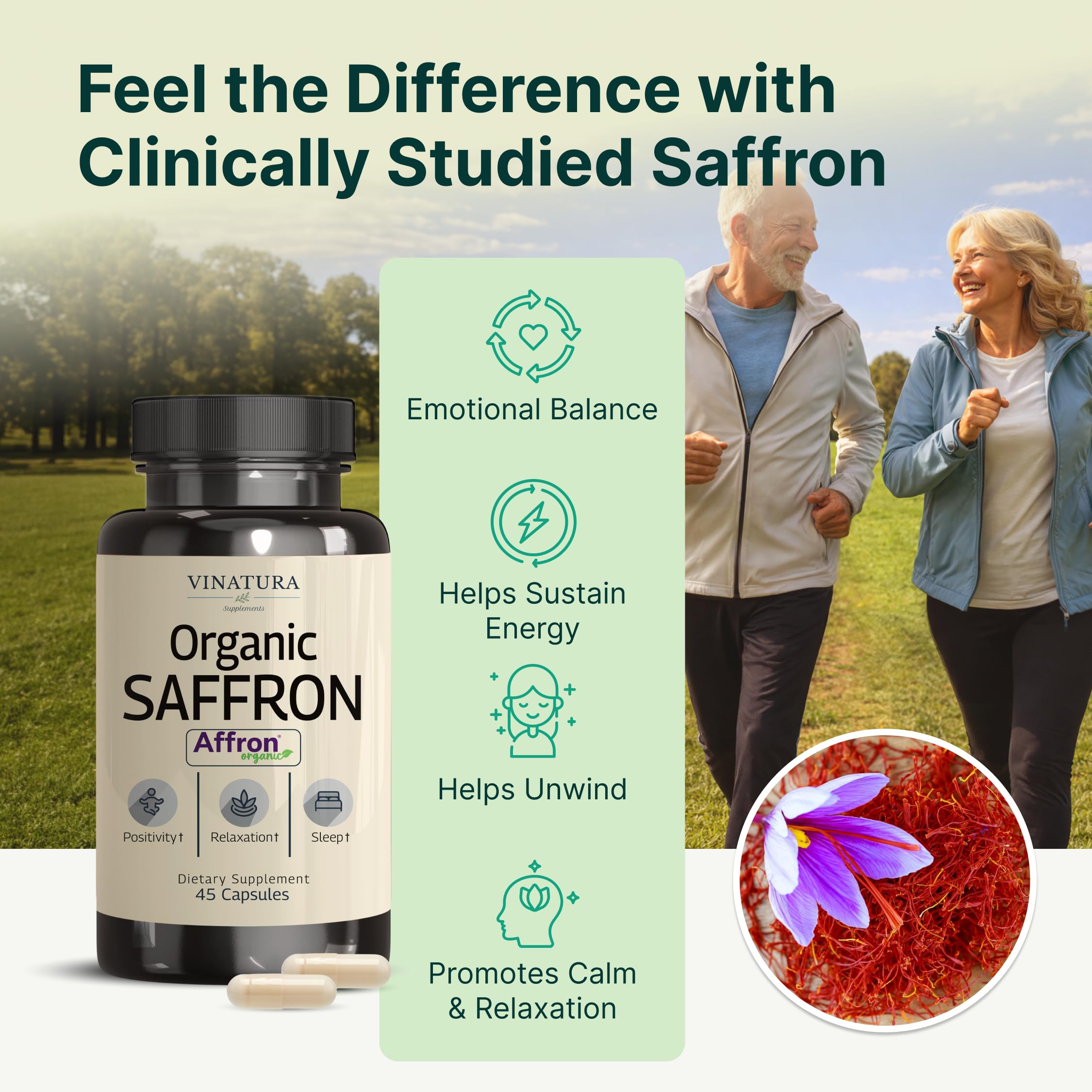 VINATURA Saffron Supplement - Vegan Saffron Extract


