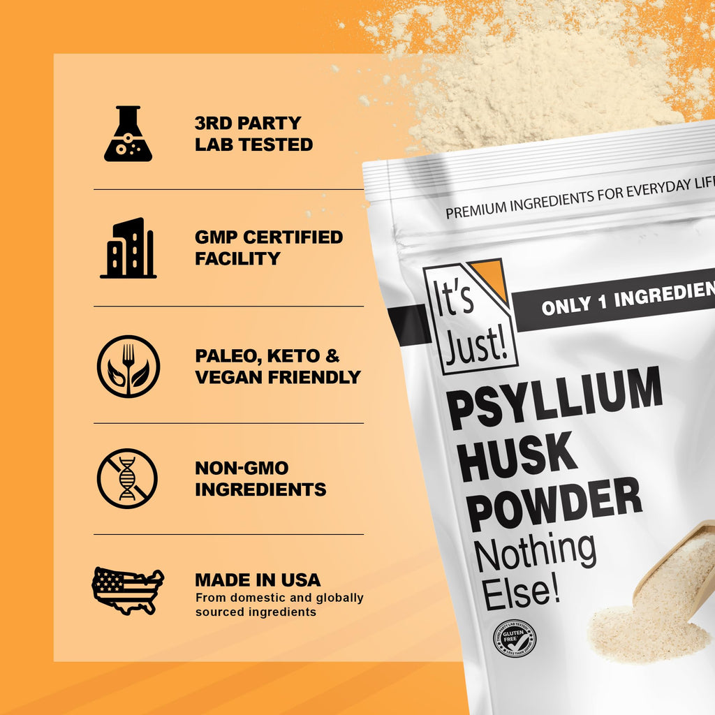 Its Just Psyllium Husk Powder - Non-GMO Fiber

