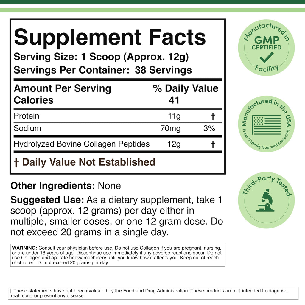 Double Wood Peptides Supplement | Hair, Skin & Joint Support

