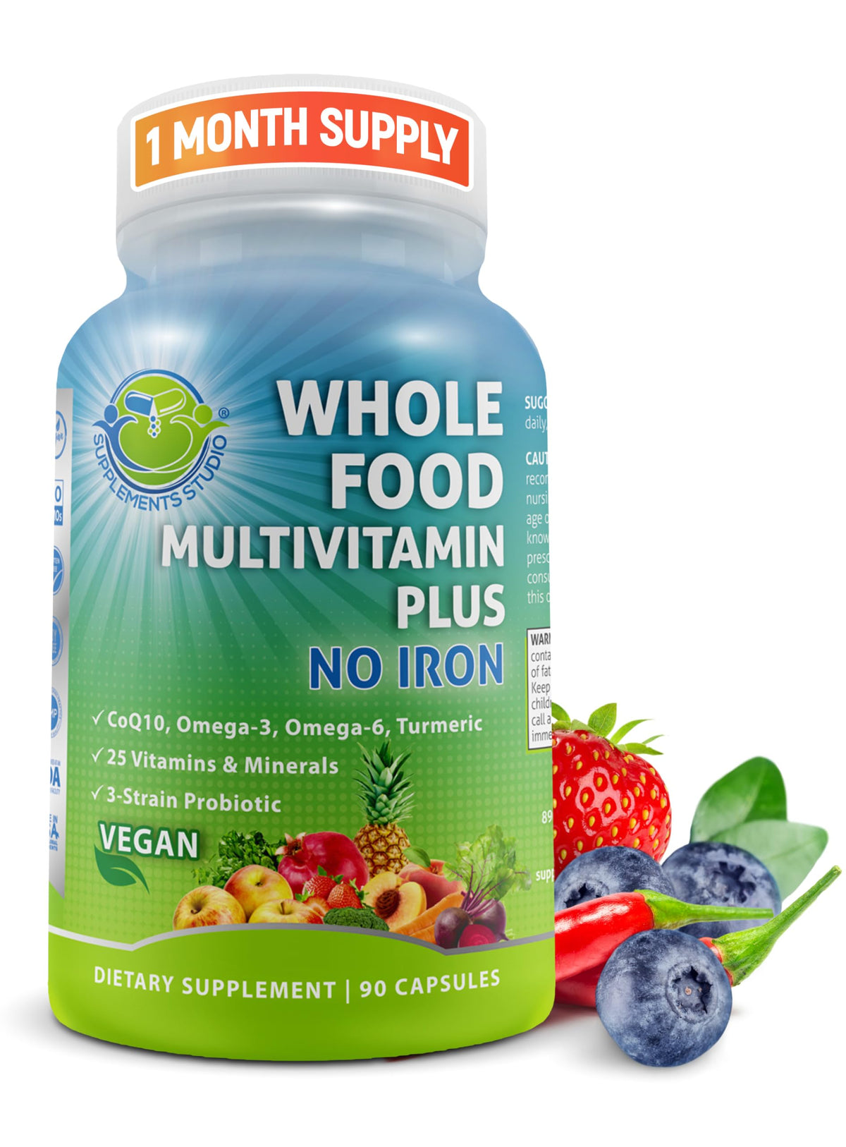 Vegan Methylated Multivitamin - Whole-Food Daily Vitamin for Vitality