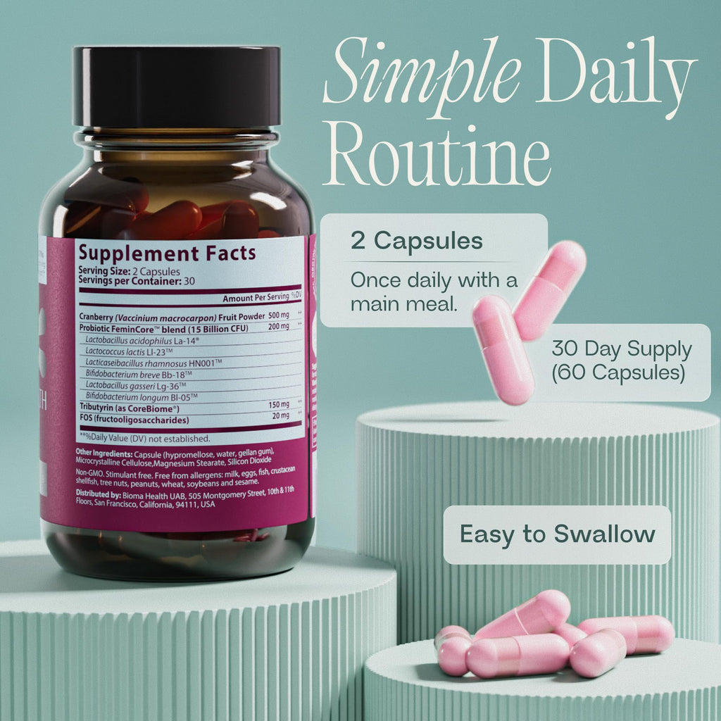 Bioma Feminine Health Synbiotic - Probiotic for Vaginal pH

