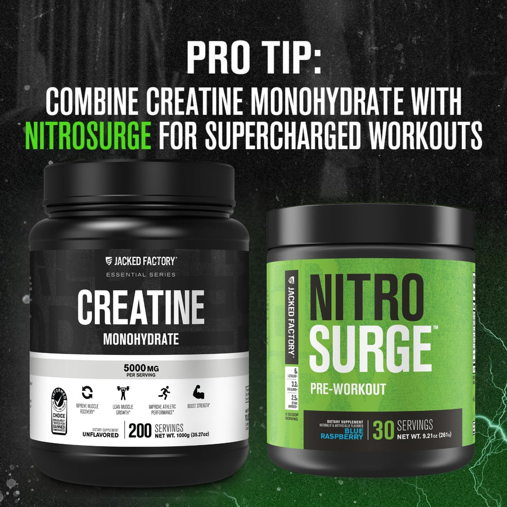 Jacked Factory Creatine Monohydrate Powder | Pure Strength

