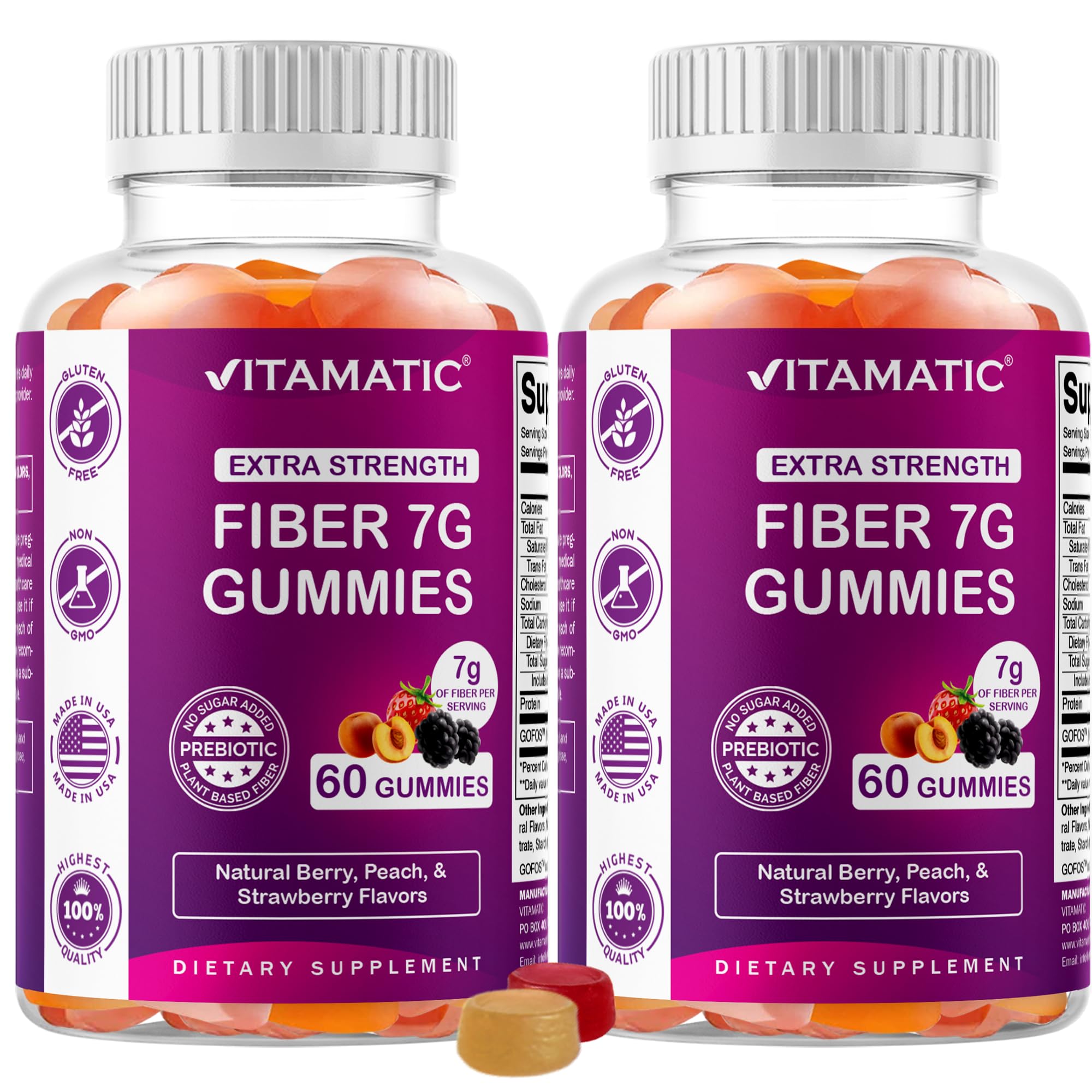 Vitamatic Prebiotic Fiber Gummies - Extra Strength

