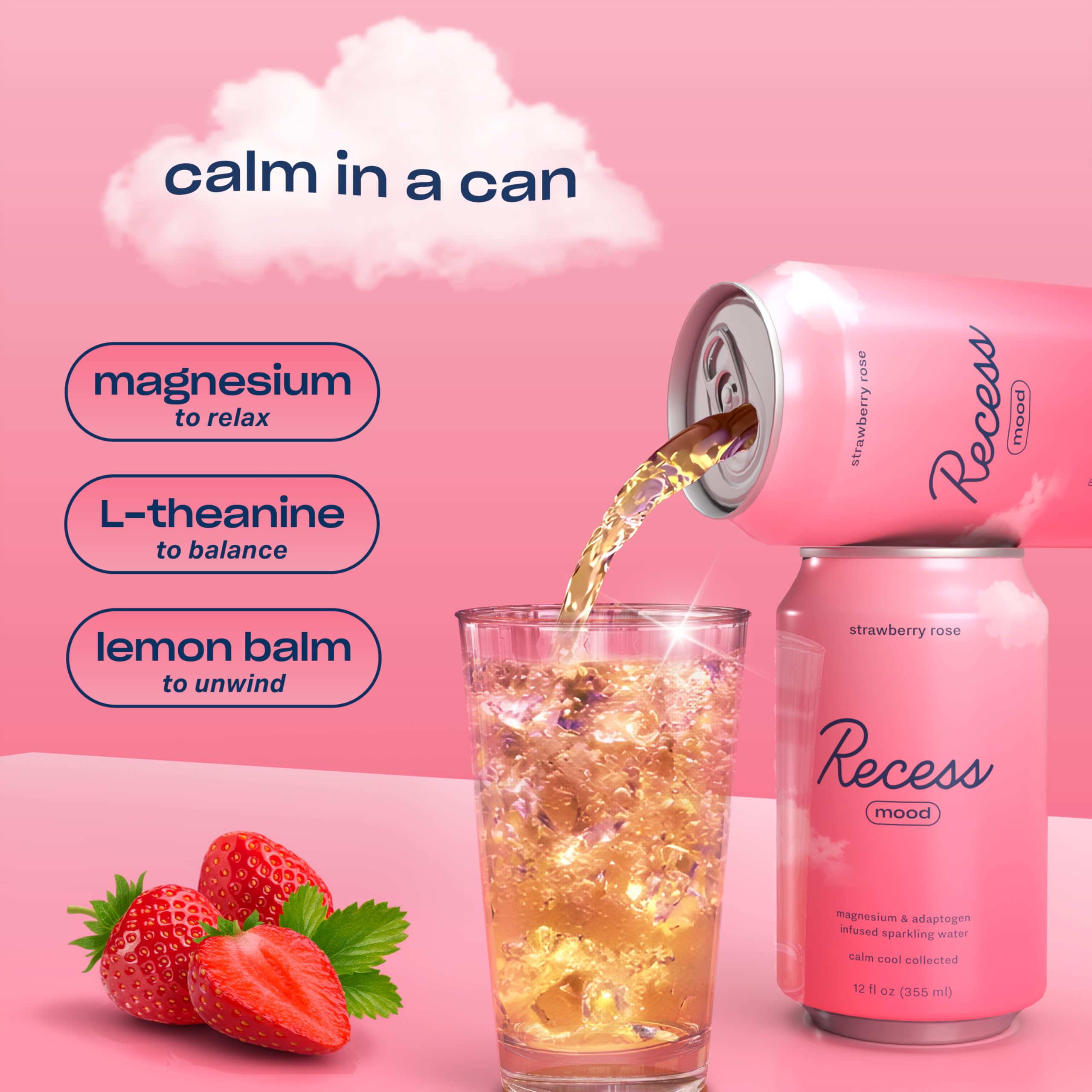 Recess Mood Magnesium & Adaptogen Drink Relaxation Beverage


