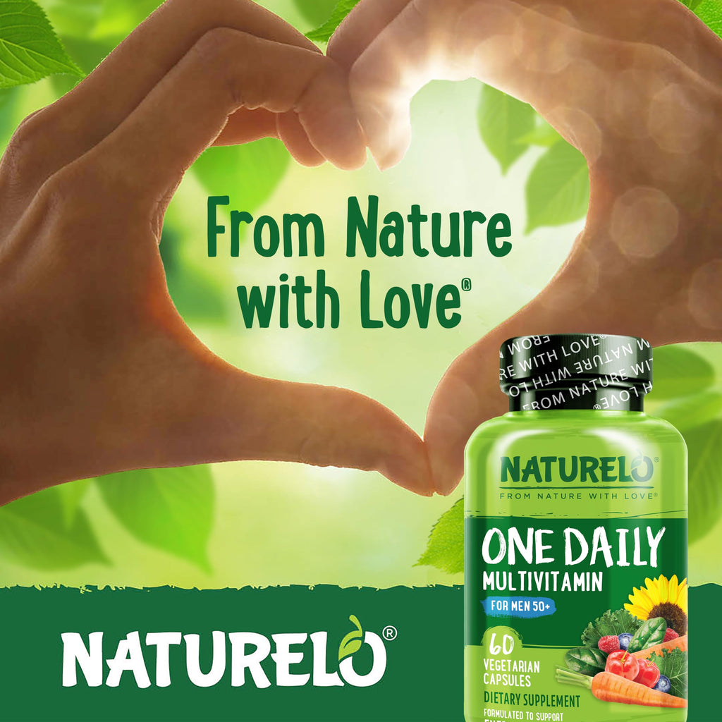 Naturelo Men’s Multivitamin 50+ Plant-Based | Non-GMO

