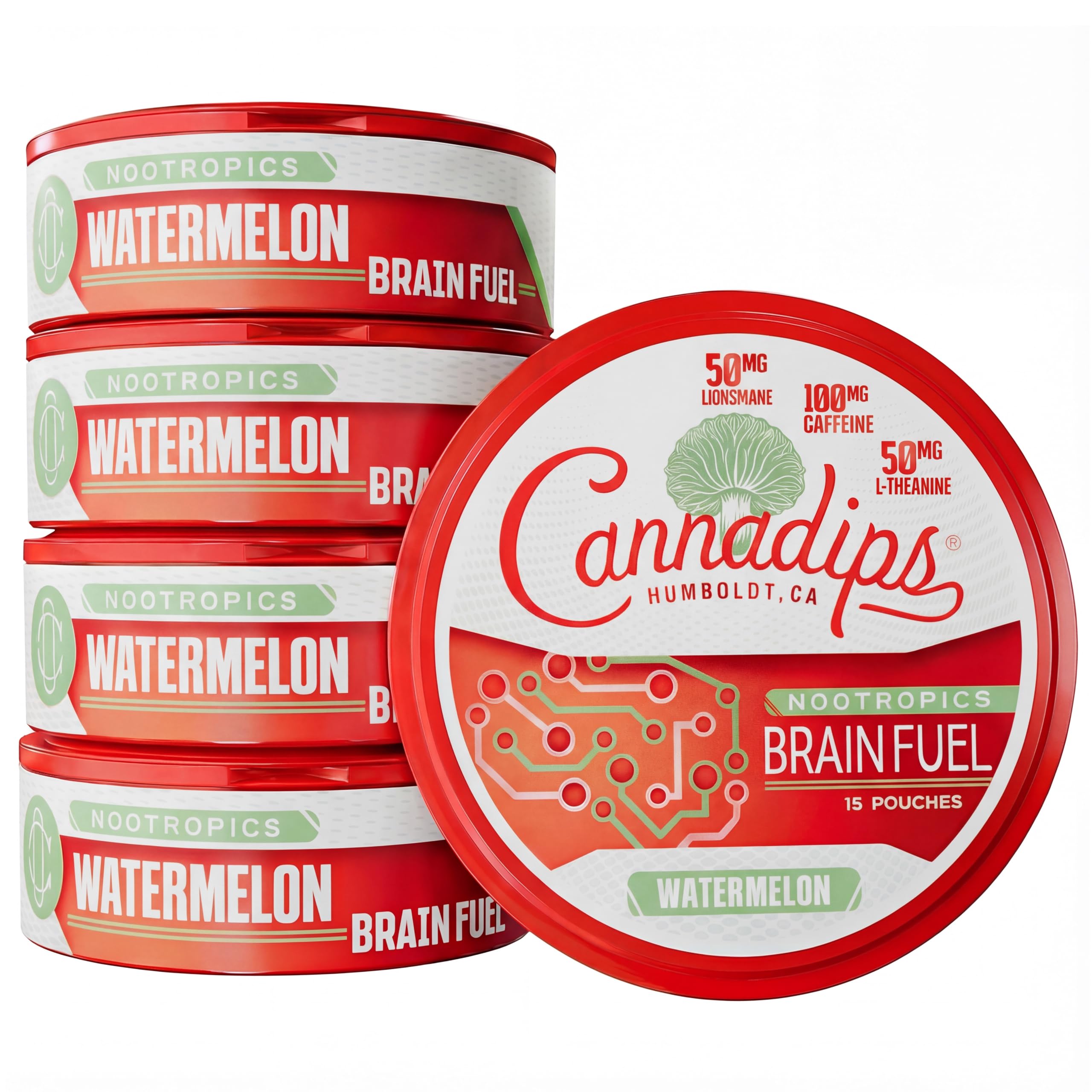 Cannadips Brain Fuel Nootropic Caffeine Pouches