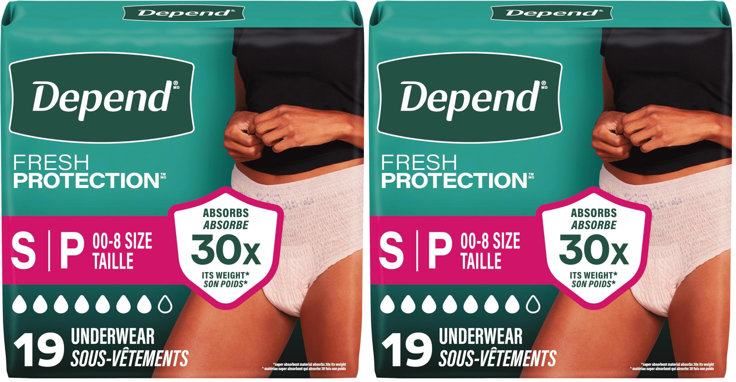 Depend Fresh Protection Women's Incontinence Underwear Maximum Absorbency