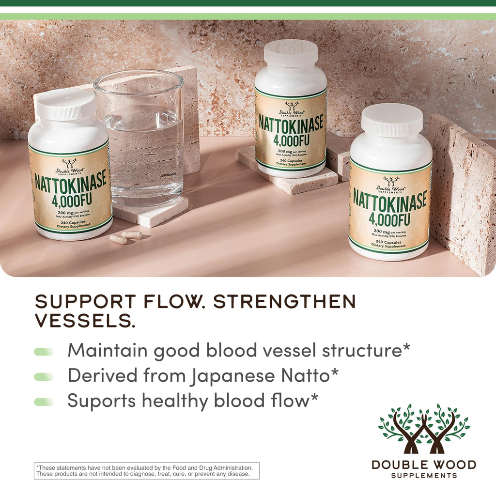 Double Wood Nattokinase Supplement for Cardiovascular Health

