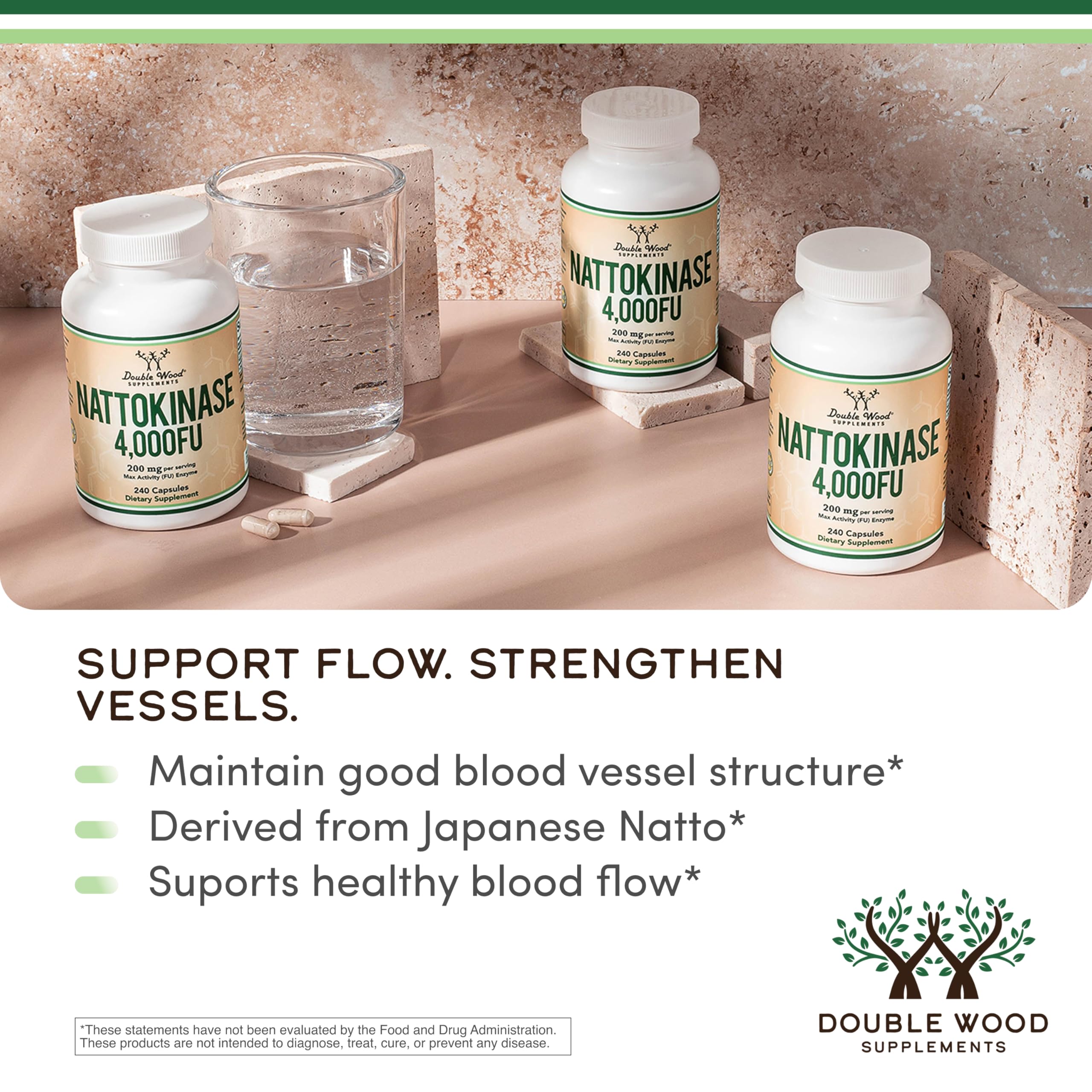 Double Wood Nattokinase Supplement for Cardiovascular Health

