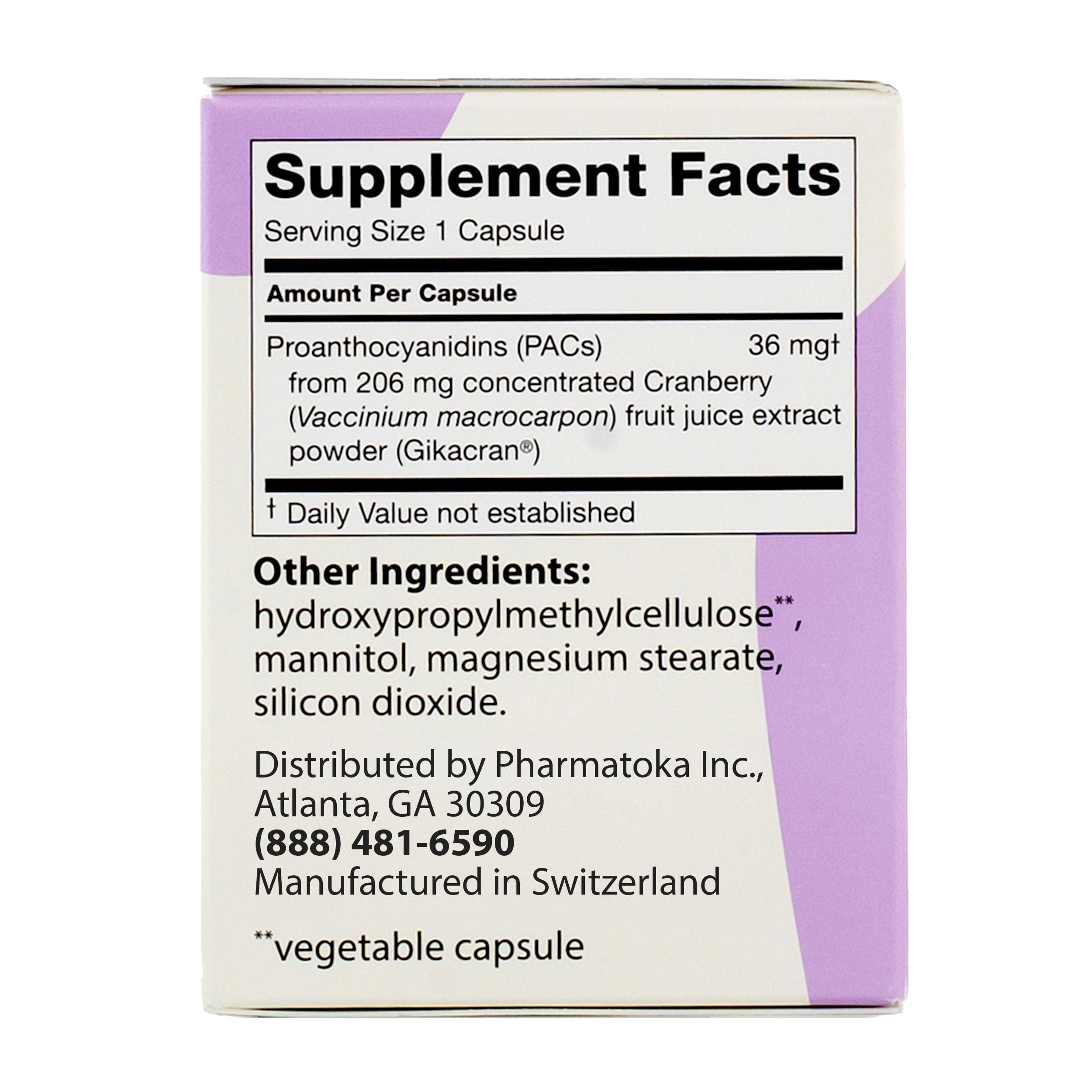 ellura 36 mg PAC Cranberry Urinary Tract Capsule

