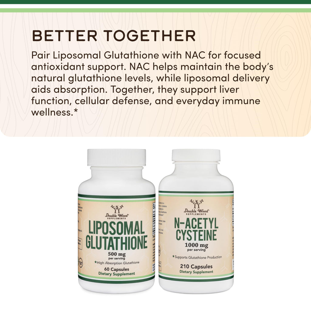 Double Wood Liposomal Glutathione Supplement 500 mg

