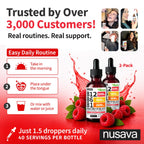 NUSAVA Vitamin B12 Liquid Drops | 5-in-1 Sublingual B Complex

