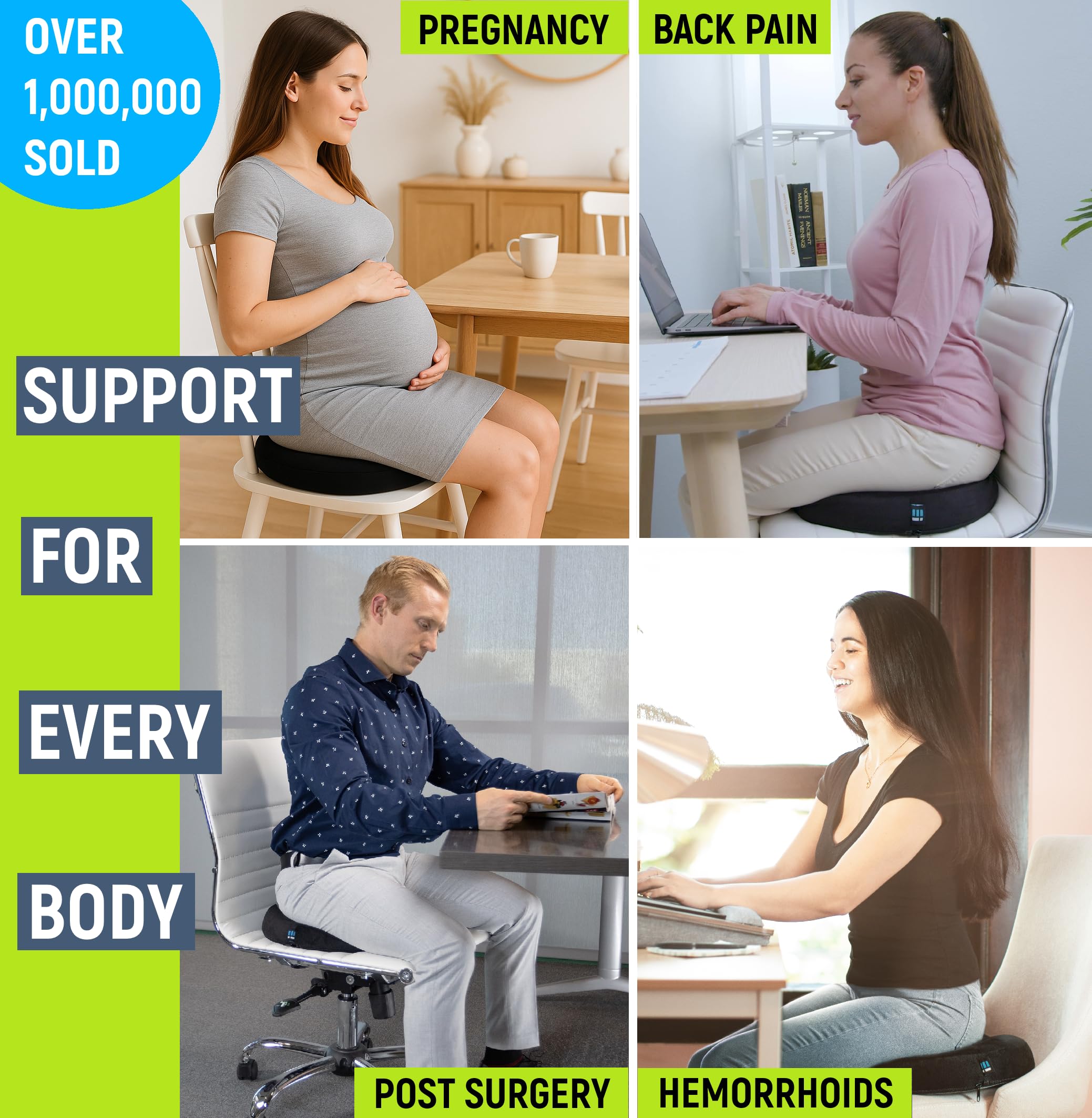 Donut Seat Cushion for Tailbone Pain Relief | Coccyx Comfort

