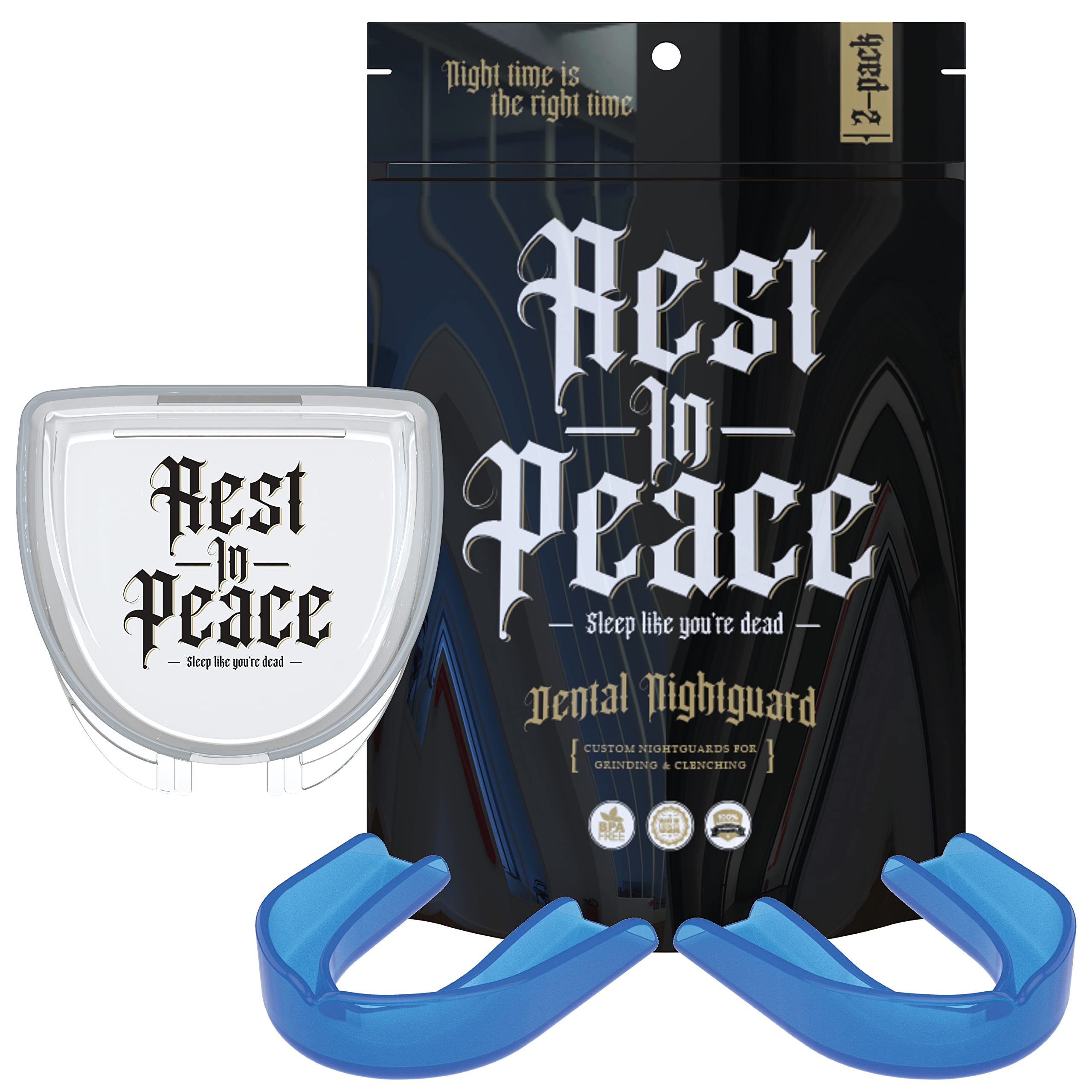 Rest in Peace Night Guard for Teeth Grinding & Clenching Moldable Mouth Guard