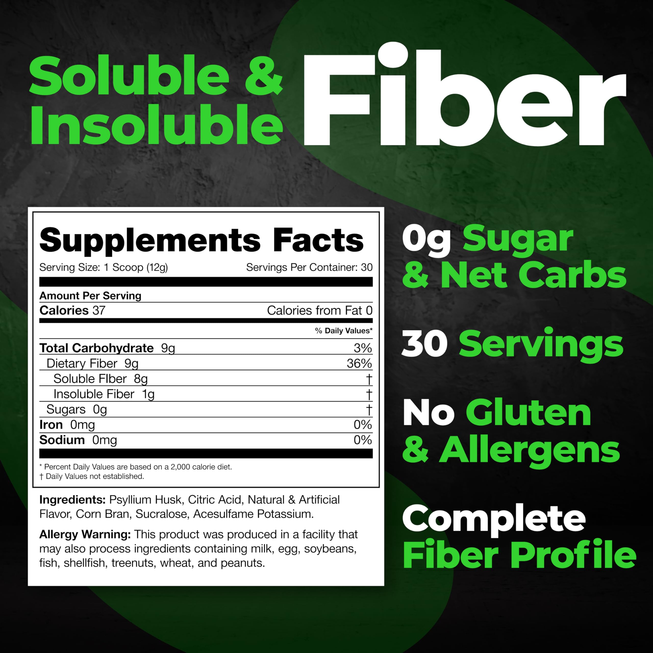 Species Nutrition Fiberlyze Psyllium Fiber Powder

