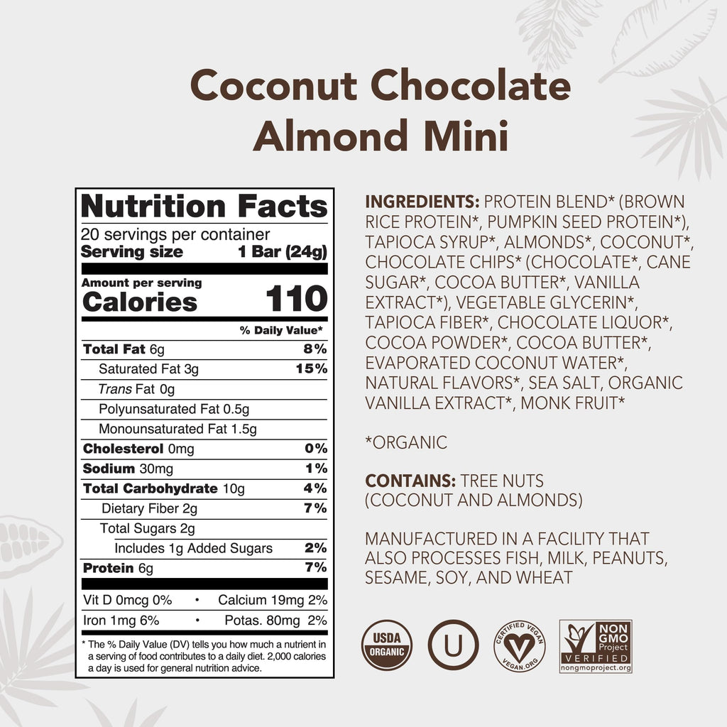 ALOHA Organic Plant Based Protein Bar MINIS – Vegan Snack

