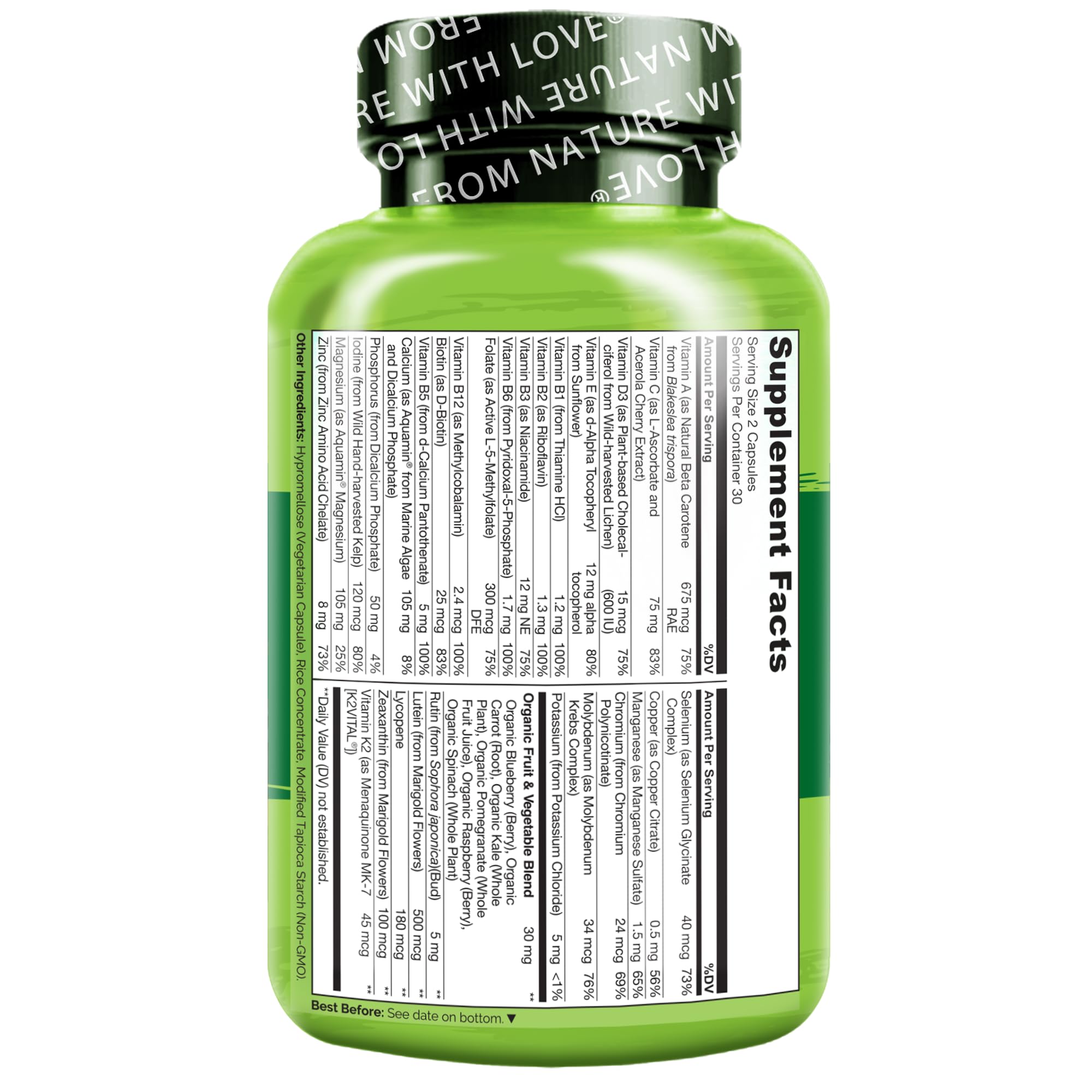 Naturelo Teen Multivitamin for Teenage Boys – Whole Food

