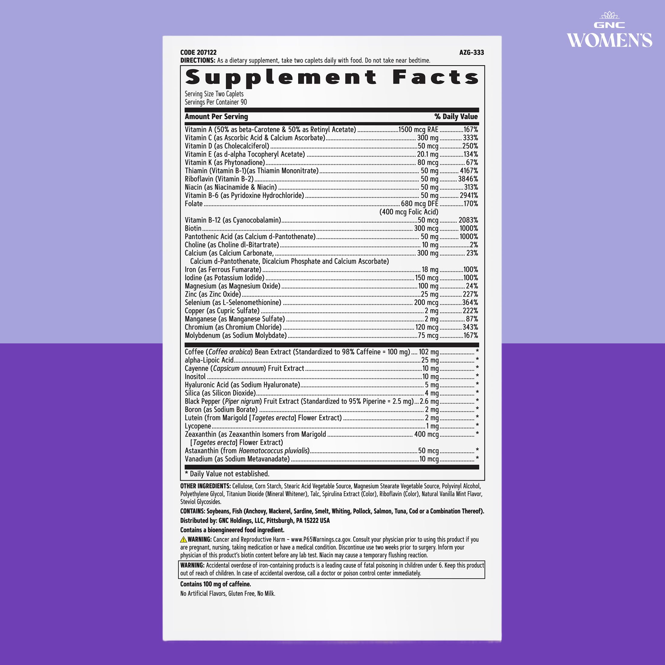 GNC Women's Energy & Metabolism Multivitamin Caplets

