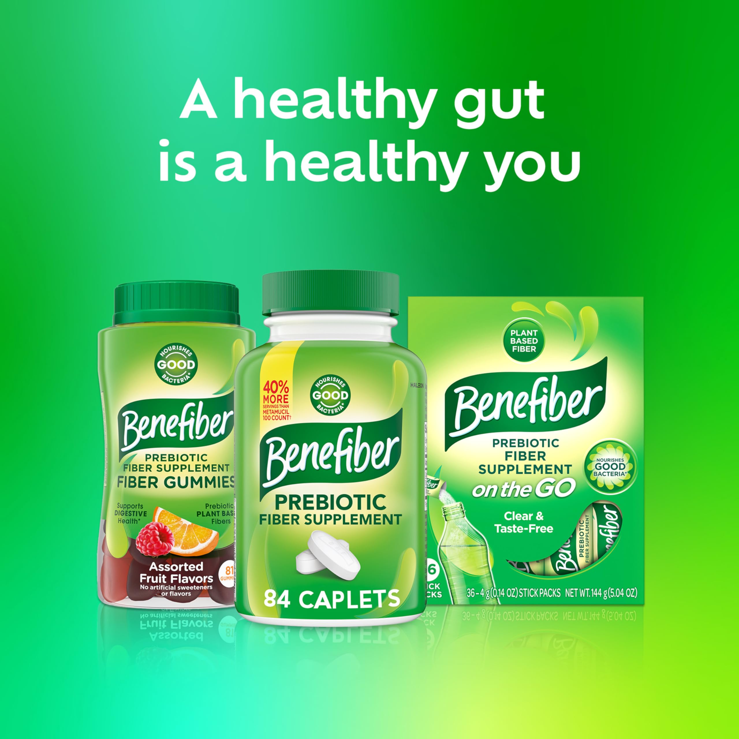 Benefiber Prebiotic GLP-1 Fiber Caplets | Digestive Support

