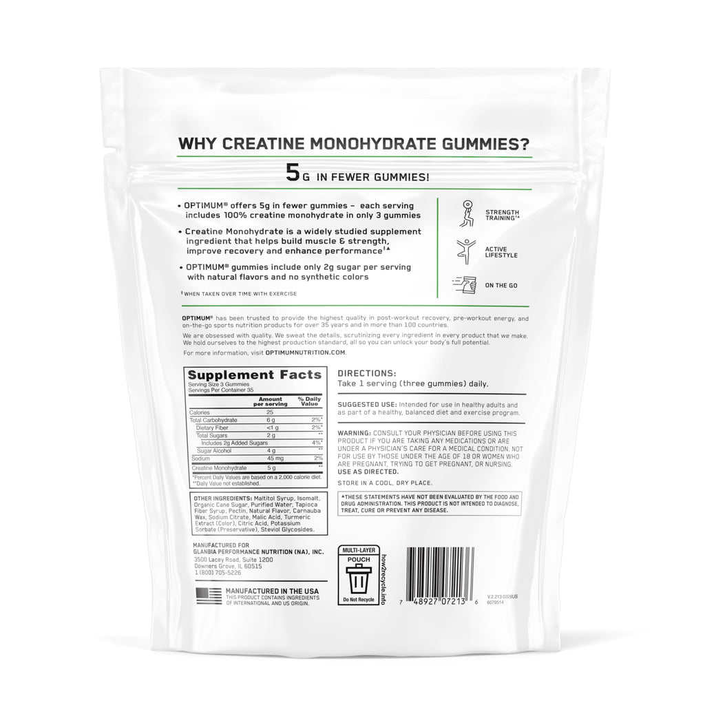 Creatine Monohydrate Gummies by Optimum Nutrition

