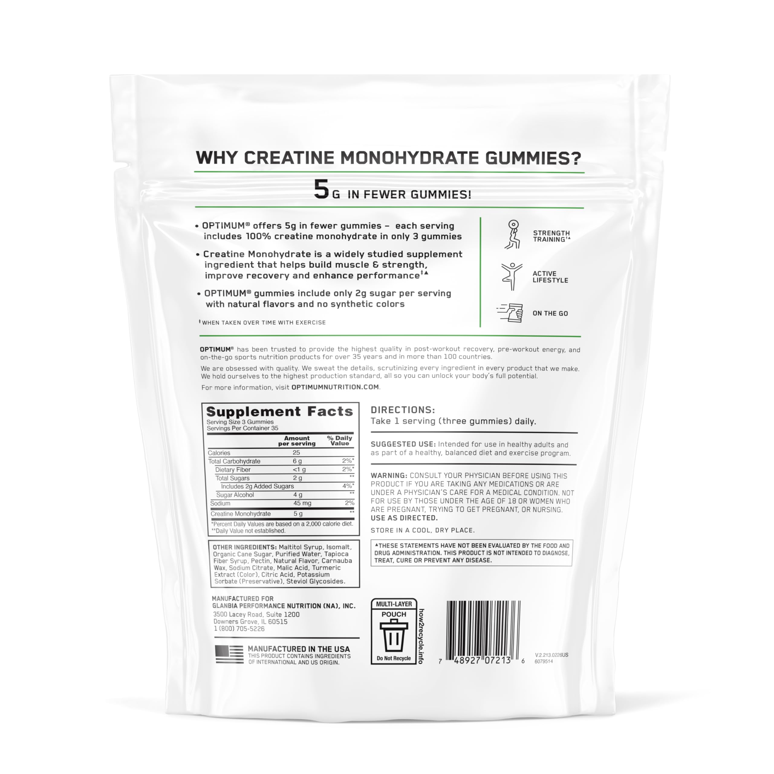Creatine Monohydrate Gummies by Optimum Nutrition

