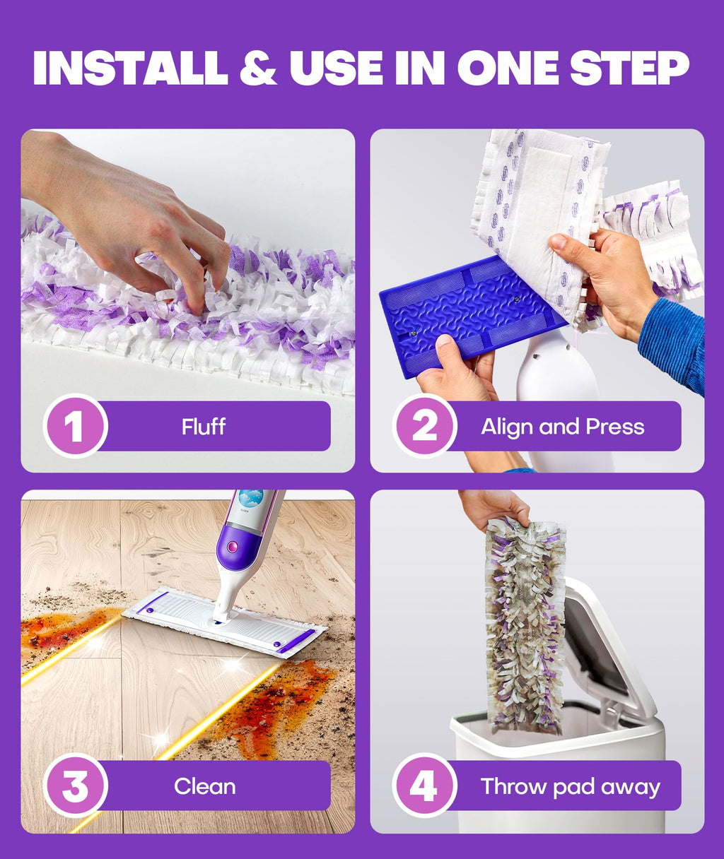 Power Mop Refill Pads by Domudy – Disposable

