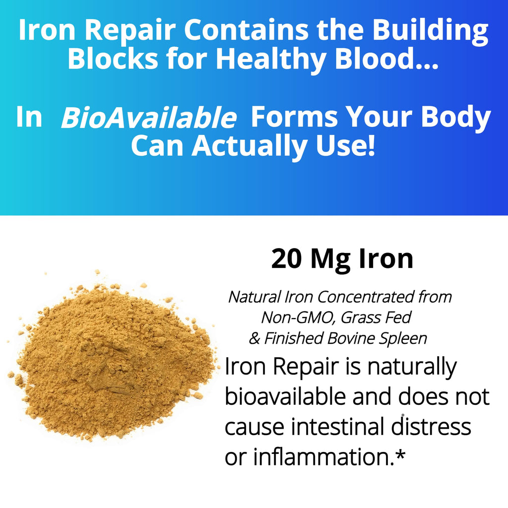 Iron Repair Natural Iron Supplement Gentle on Stomach

