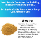 Iron Repair Natural Iron Supplement Gentle on Stomach

