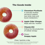 OLLY Metabolism Gummy Rings Apple Cider Vinegar B12 Chromium

