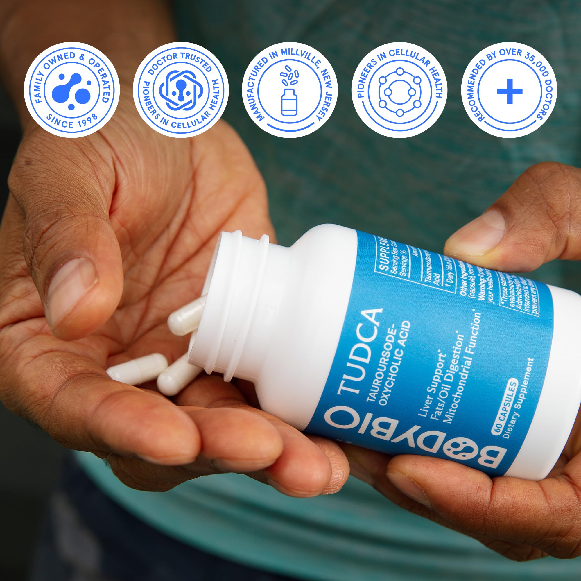 BodyBio TUDCA Supplement for Liver & Fat Digestion

