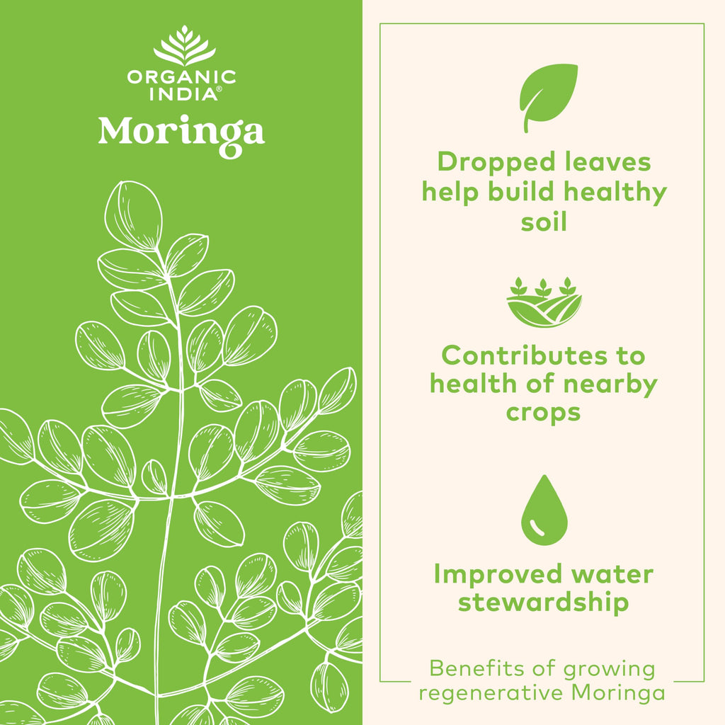 Organic India Moringa Herbal Supplement - Green Superfood

