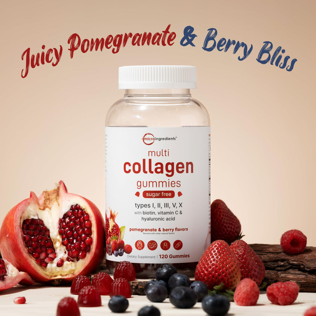 Micro Ingredients Multi Collagen Gummies | Chewable Collagen

