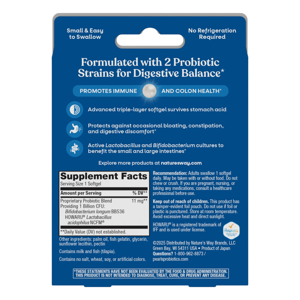 Nature's Way Probiotic Pearls Acidophilus Digestive Balance

