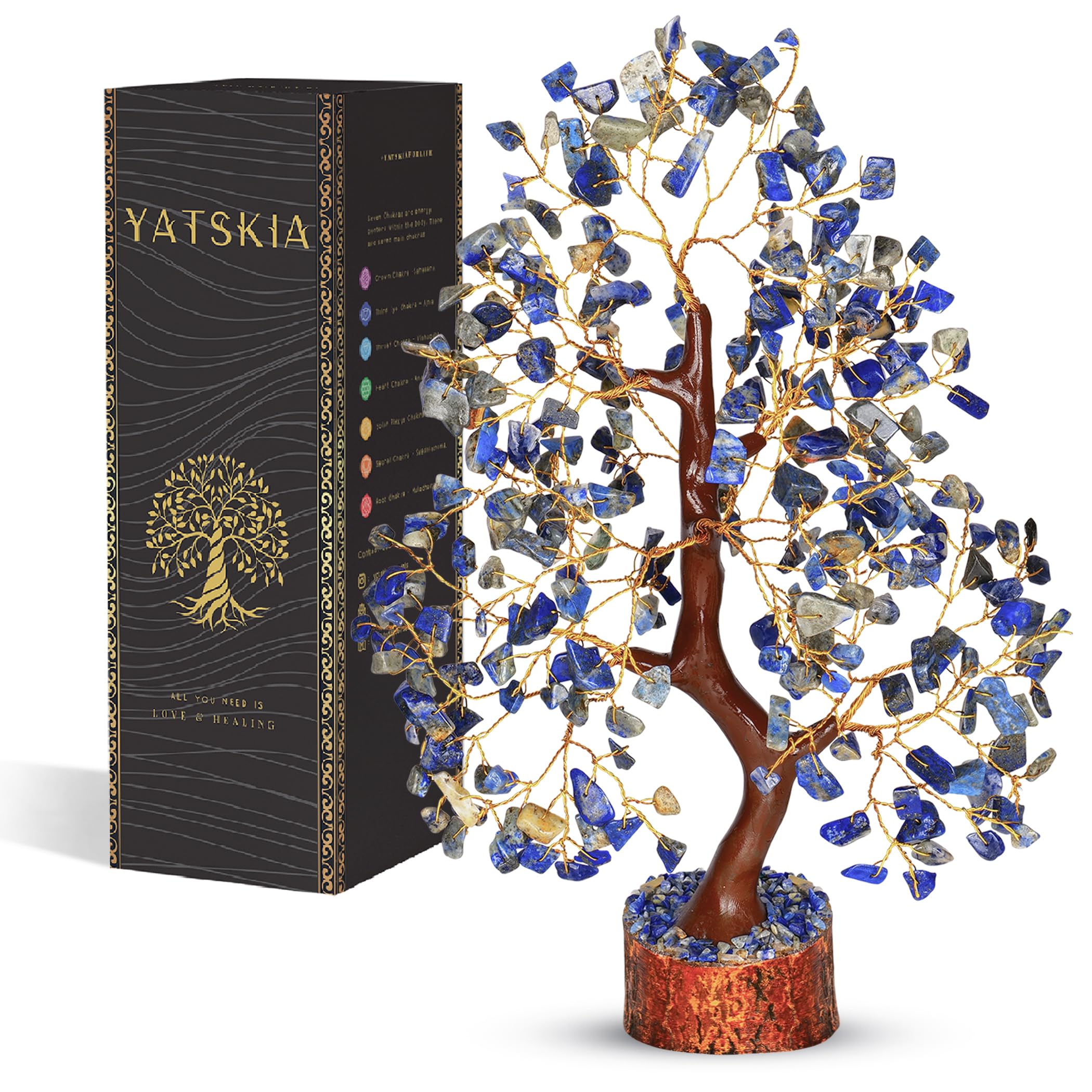 YATSKIA Crystal Tree Sculpture with Natural Crystals