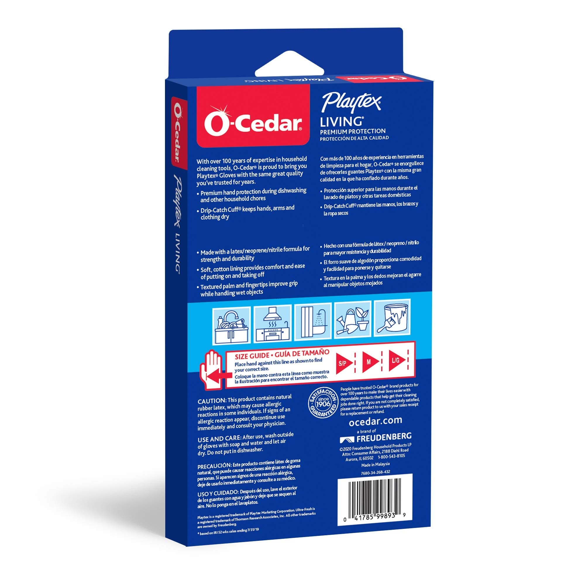 O-Cedar Playtex Living Gloves Reusable Cleaning Gloves

