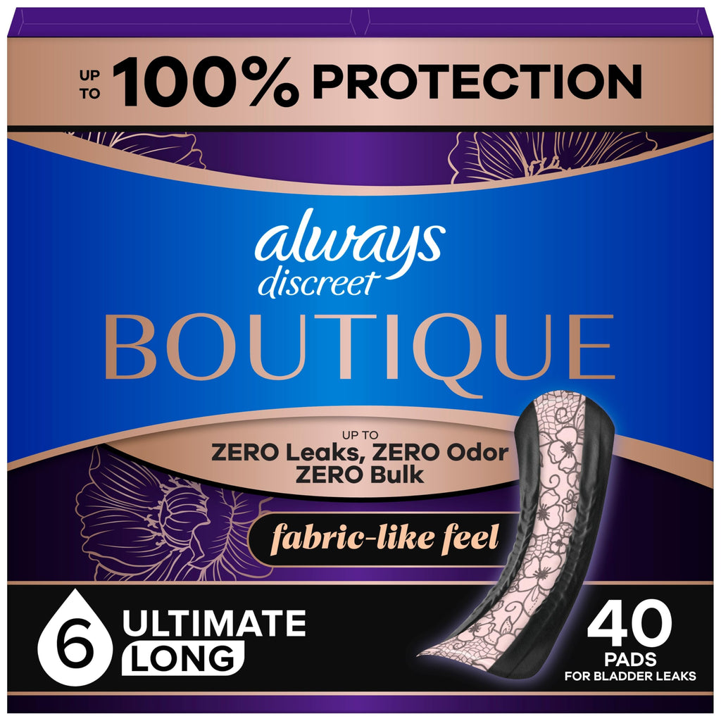 Always Discreet Boutique Incontinence Pads for Women

