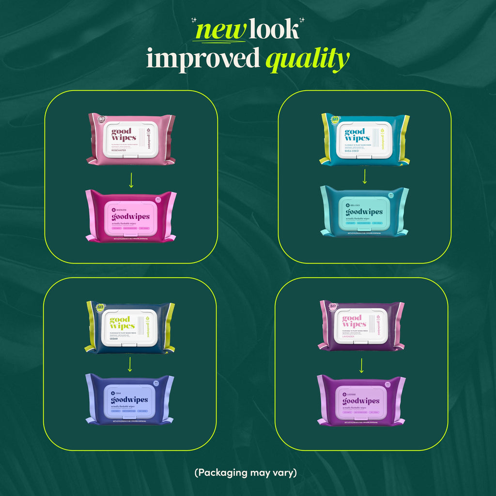 goodwipes Flushable Butt Wipes - Sewer & Septic Safe

