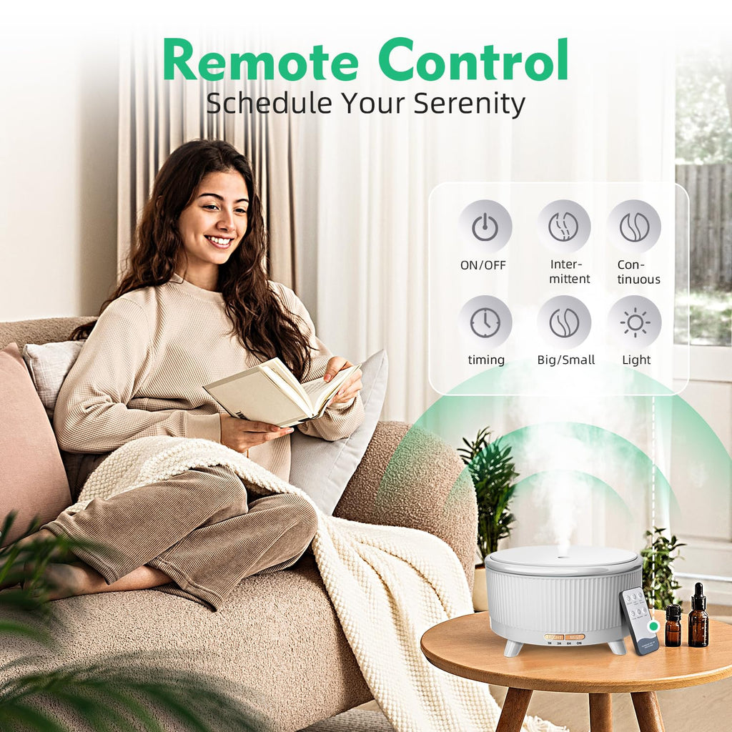 Essential Oil Diffuser 500ML Ultrasonic - Remote AutoOff

