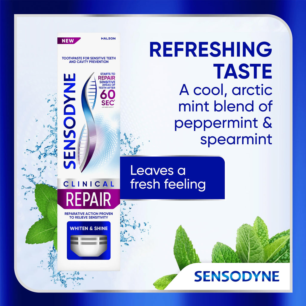 Sensodyne Clinical Repair Whiten & Shine Toothpaste

