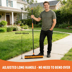 CleanHome Push Broom with Ergonomic Handle - Heavy Duty

