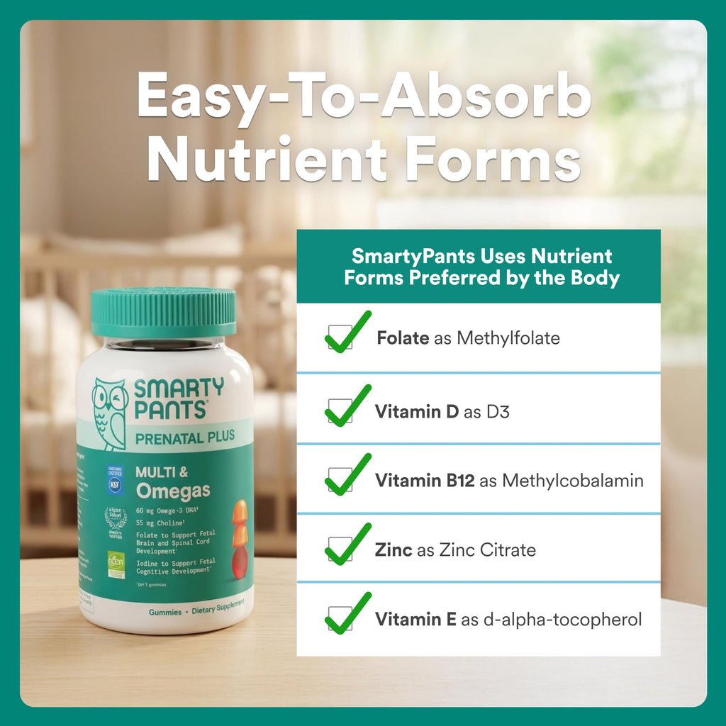 SmartyPants Prenatal Gummies with Omega-3 DHA/EPA

