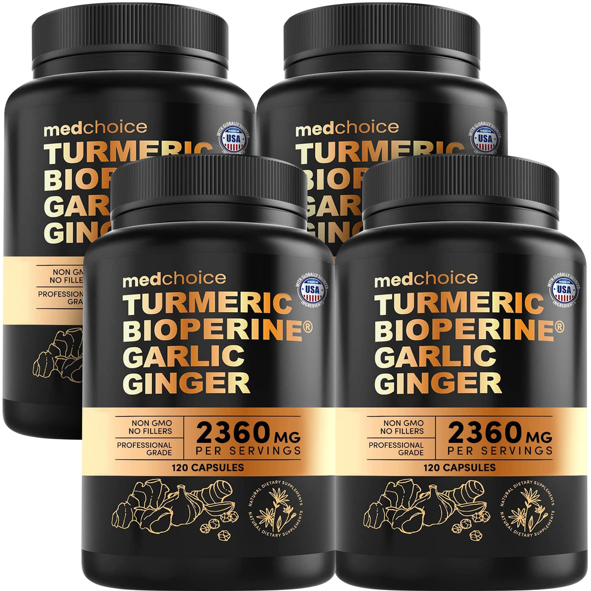 Turmeric Joint Support with Garlic & BioPerine 2360 mg