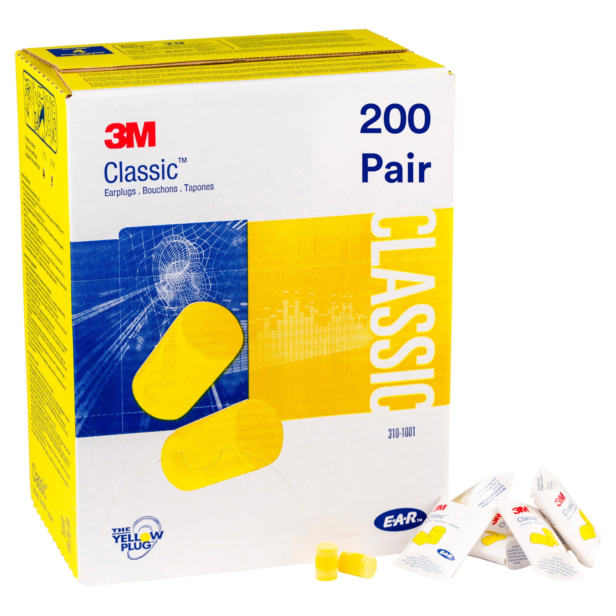Ear Plugs 3M E-A-R Classic - Foam Hearing Protection

