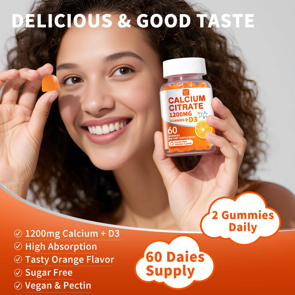 Calcium Citrate Gummies with Vitamin D3 for Bone Support

