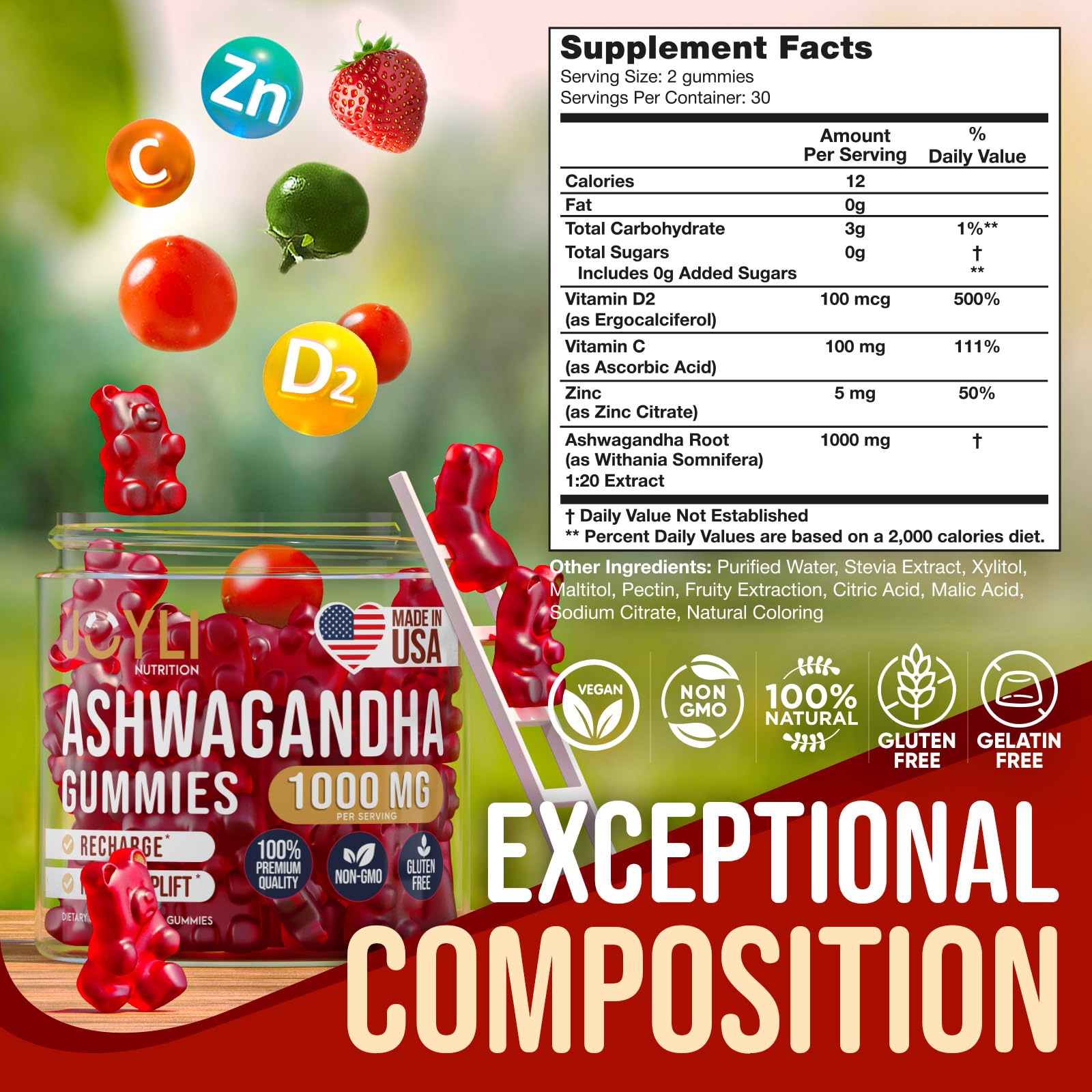 JOYli Ashwagandha Gummies for Sleep and Stress

