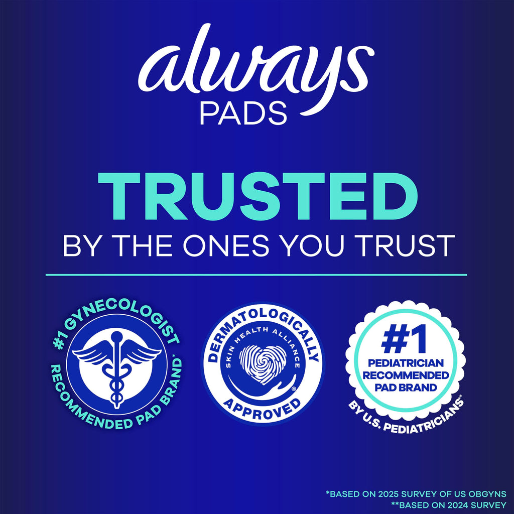 Always Maxi Overnight Pads with Wings Extra Heavy Unscented

