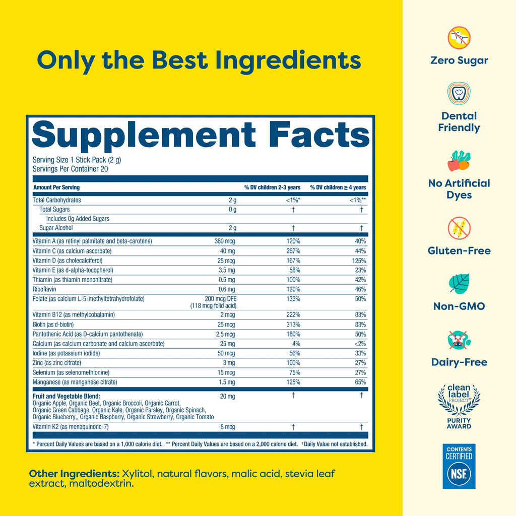 Hiya Kids Multivitamin – Sugar-Free Daily Vitamin for Growth

