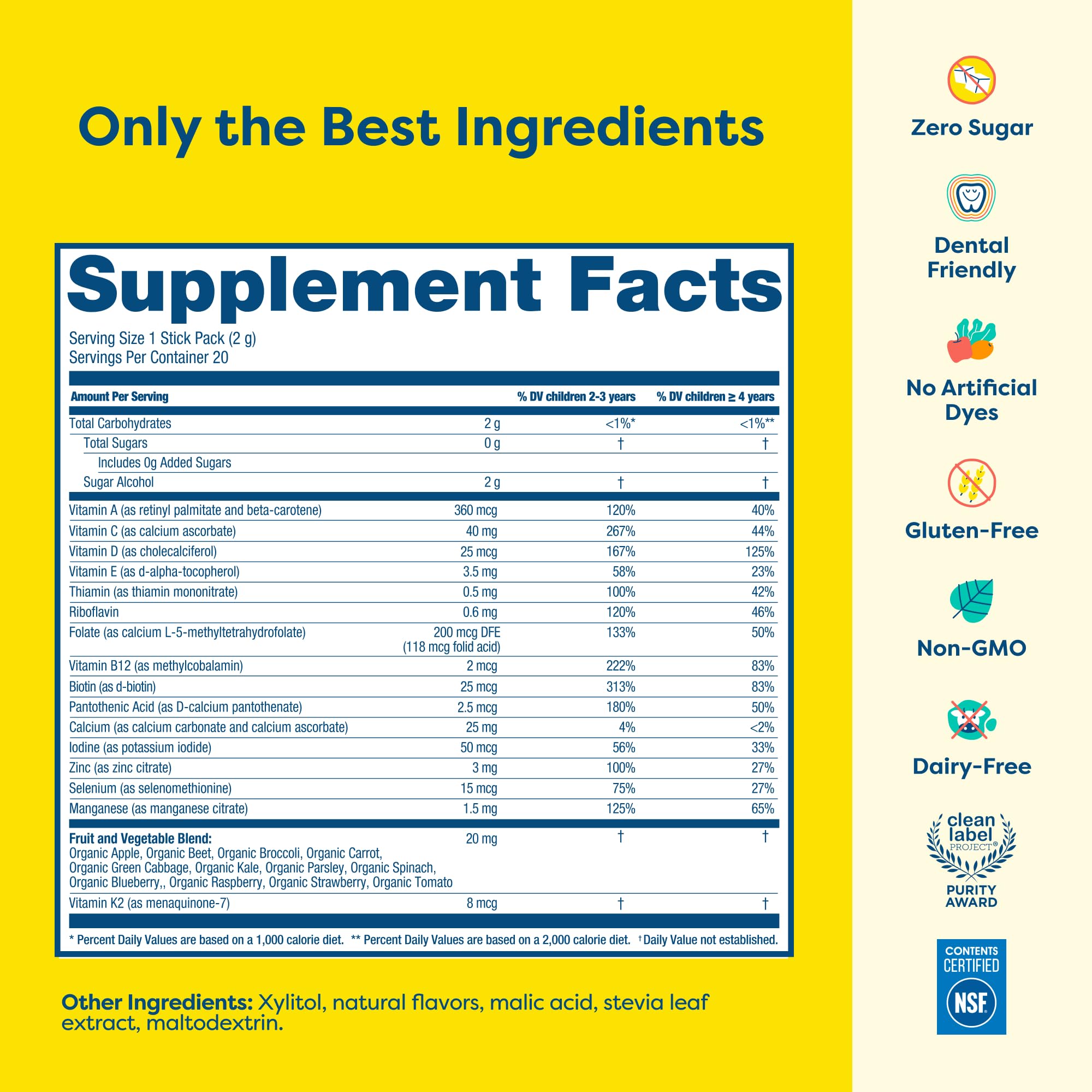 Hiya Kids Multivitamin – Sugar-Free Daily Vitamin for Growth

